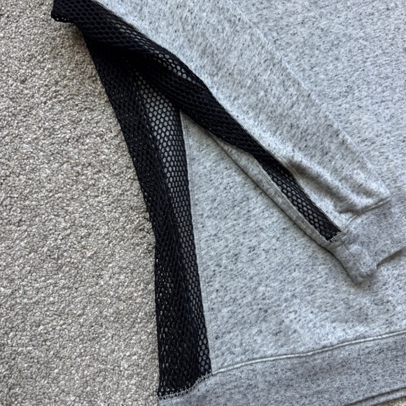 PINK Victoria’s Secret Mesh Fishnet Side Sweatshirt Small Dog Cozy Sweatwr VS A - Picture 4 of 5